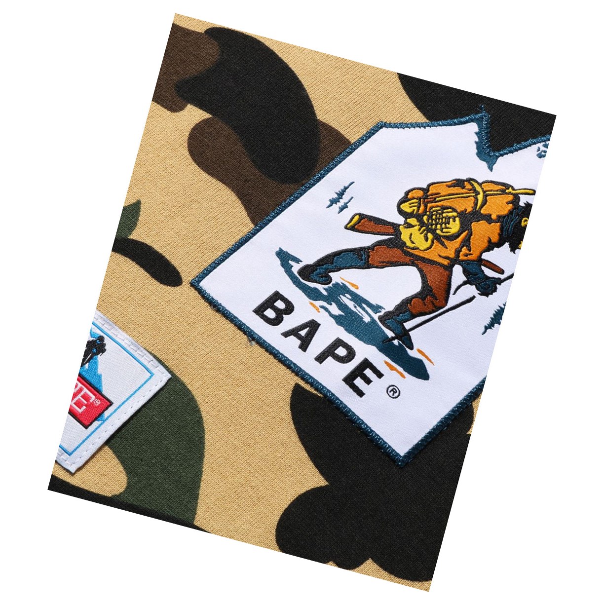 A BATHING APE Bape Multi Label 1st Camo L/S Tee Long Sleeve T-shirts Damen Gelb | 04753ASMG