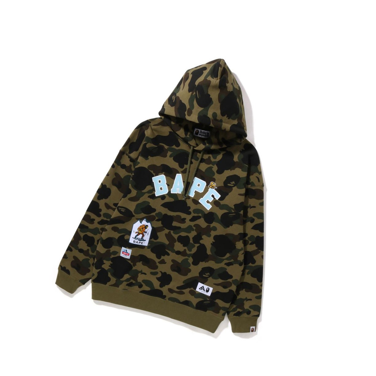 A BATHING APE Bape Multi Label 1st Camo Oversized Hoodie Damen Grün | 06913MUZS