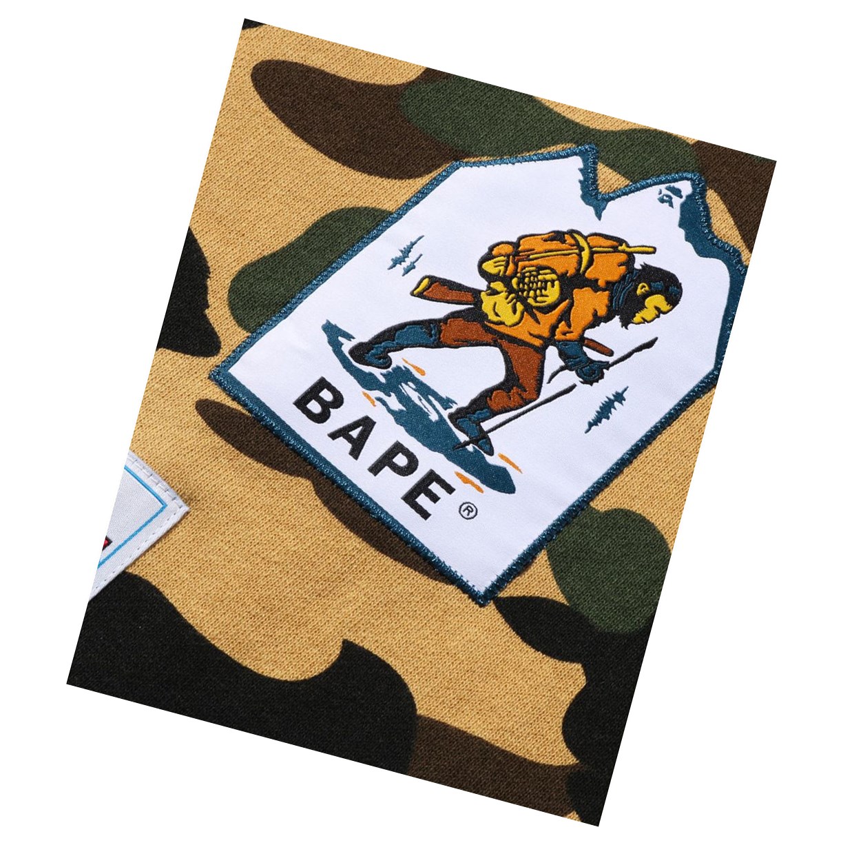 A BATHING APE Bape Multi Label 1st Camo Oversized Hoodie Damen Gelb | 21847IFSE