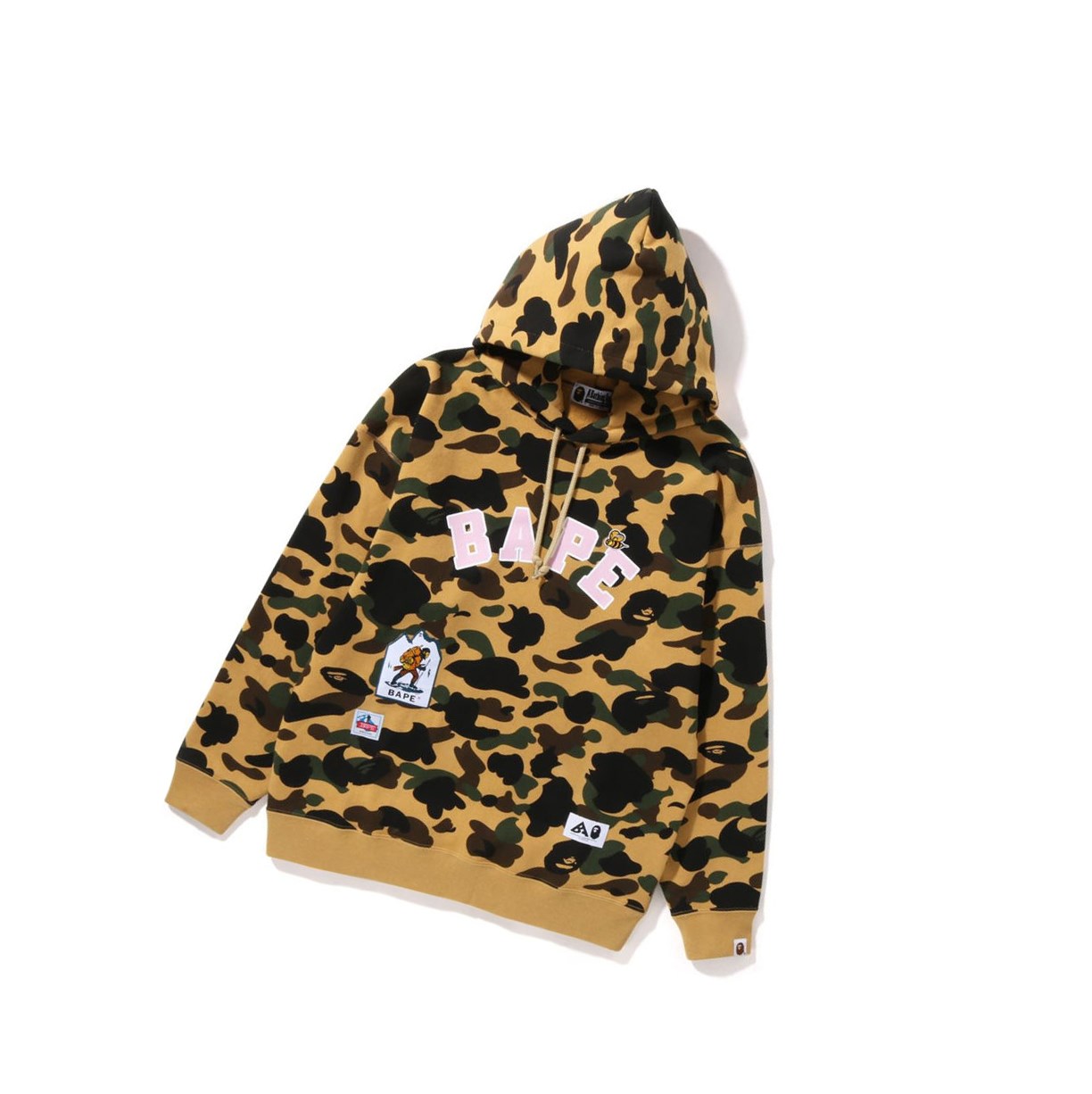 A BATHING APE Bape Multi Label 1st Camo Oversized Hoodie Damen Gelb | 21847IFSE