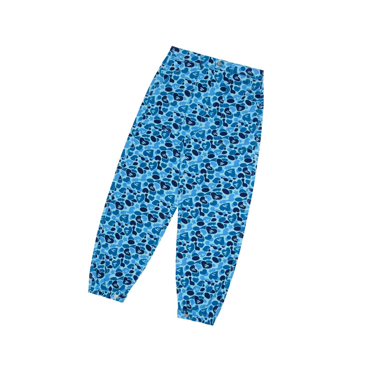 A BATHING APE Bape Printed Cargo Long Hose Damen Hellblau | 64810OKXJ