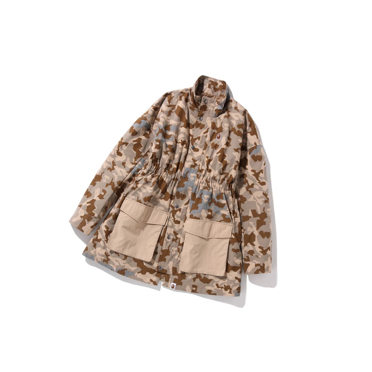 A BATHING APE Bape Sand Camo A Bathing Ape M65 Thin Jacke Damen Beige | 84062ZDOW