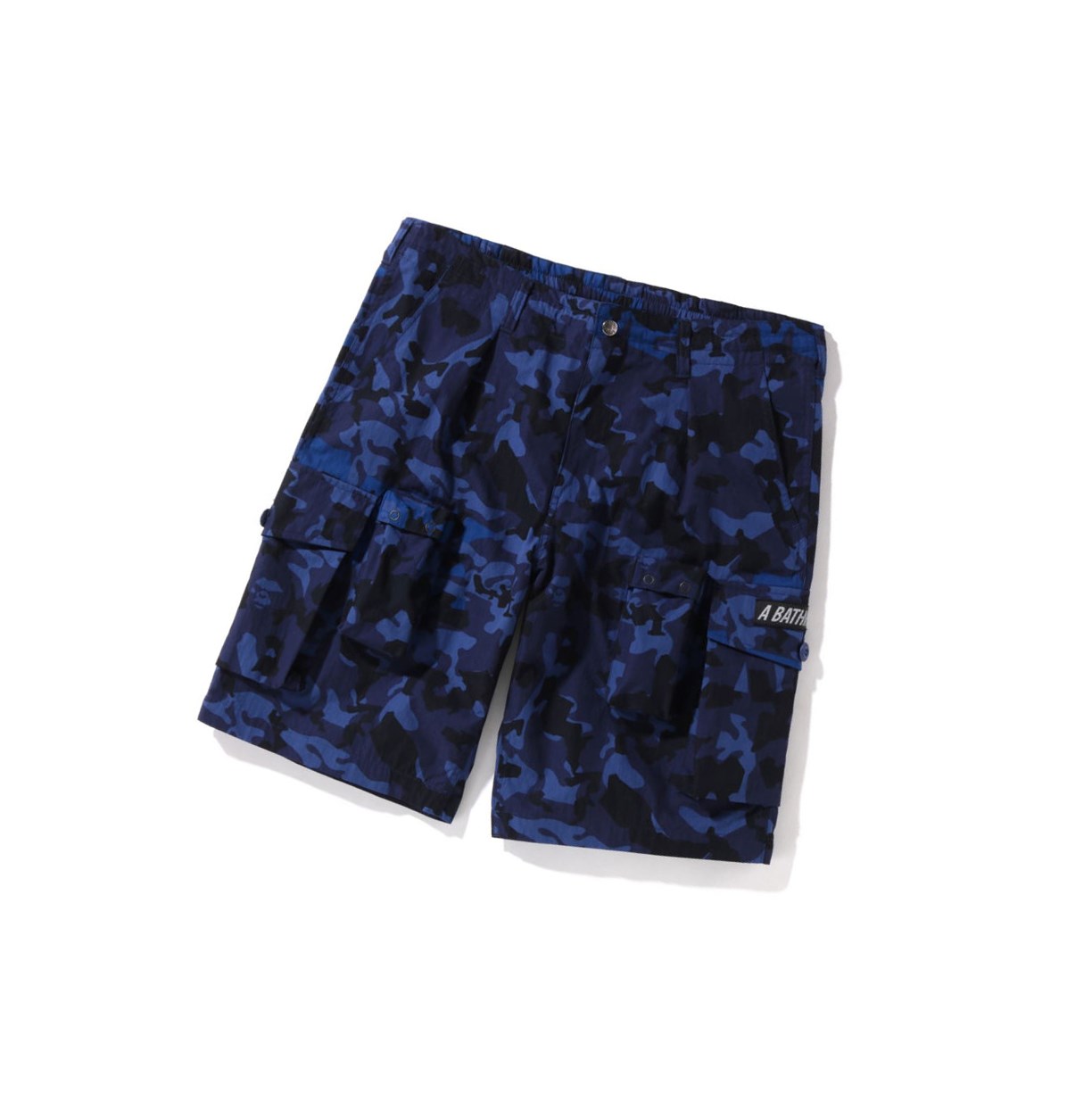 A BATHING APE Bape Sand Camo Multi Pocket Weite Fit Kurze Hose Herren Navy Blau | 39180UFHK