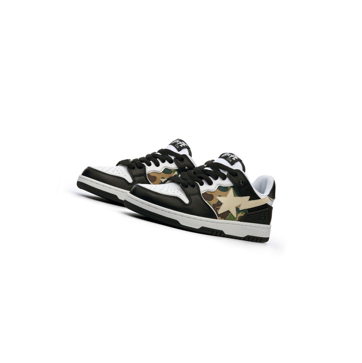 A BATHING APE Bape Sk8 Sta Abc Camo Low Sneakers Herren Schwarz | 47509GRPZ