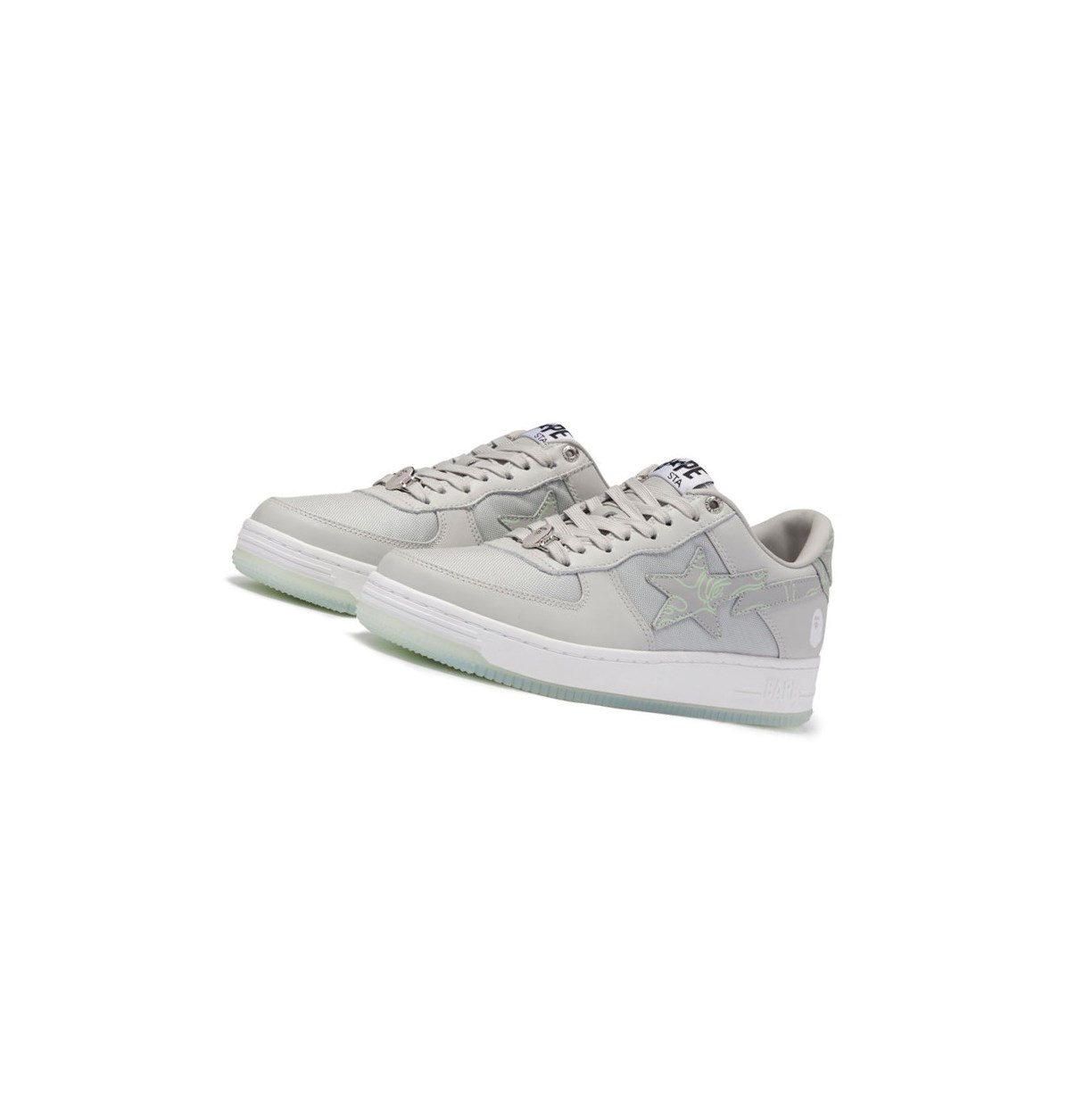 A BATHING APE Bape Sta #1 M2 Low Sneakers Herren Grau | 10693DIOS