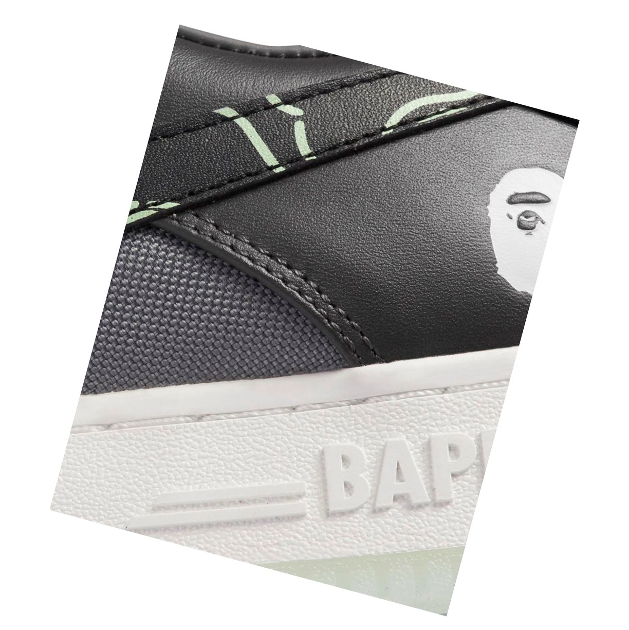 A BATHING APE Bape Sta #1 M2 Low Sneakers Herren Dunkelgrau | 85924KASY