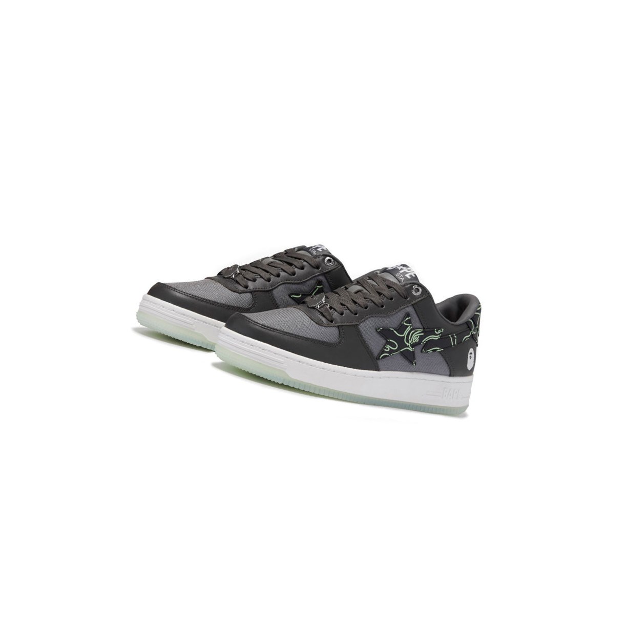 A BATHING APE Bape Sta #1 M2 Low Sneakers Herren Dunkelgrau | 85924KASY