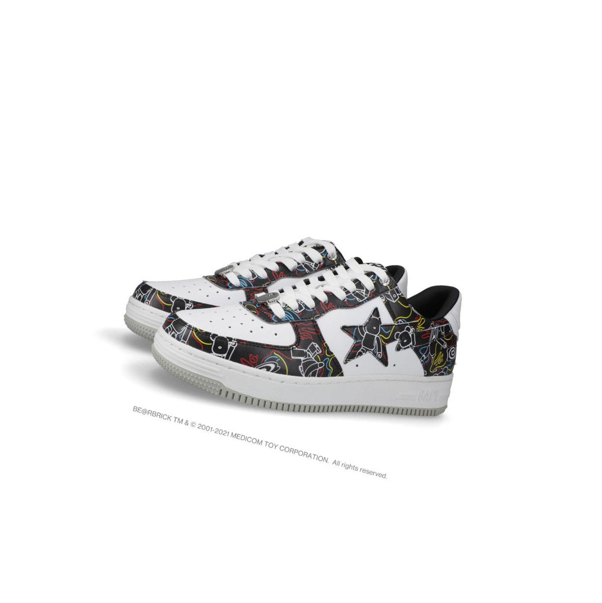 A BATHING APE Bape Sta X Medicom Toy Be@r Camo M1 Low Sneakers Herren Schwarz | 60321OTAW