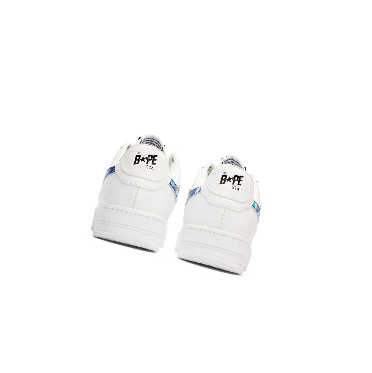 A BATHING APE Bape Sta™ White / Abc Camo Low Sneakers Damen Blau | 21795YGUM