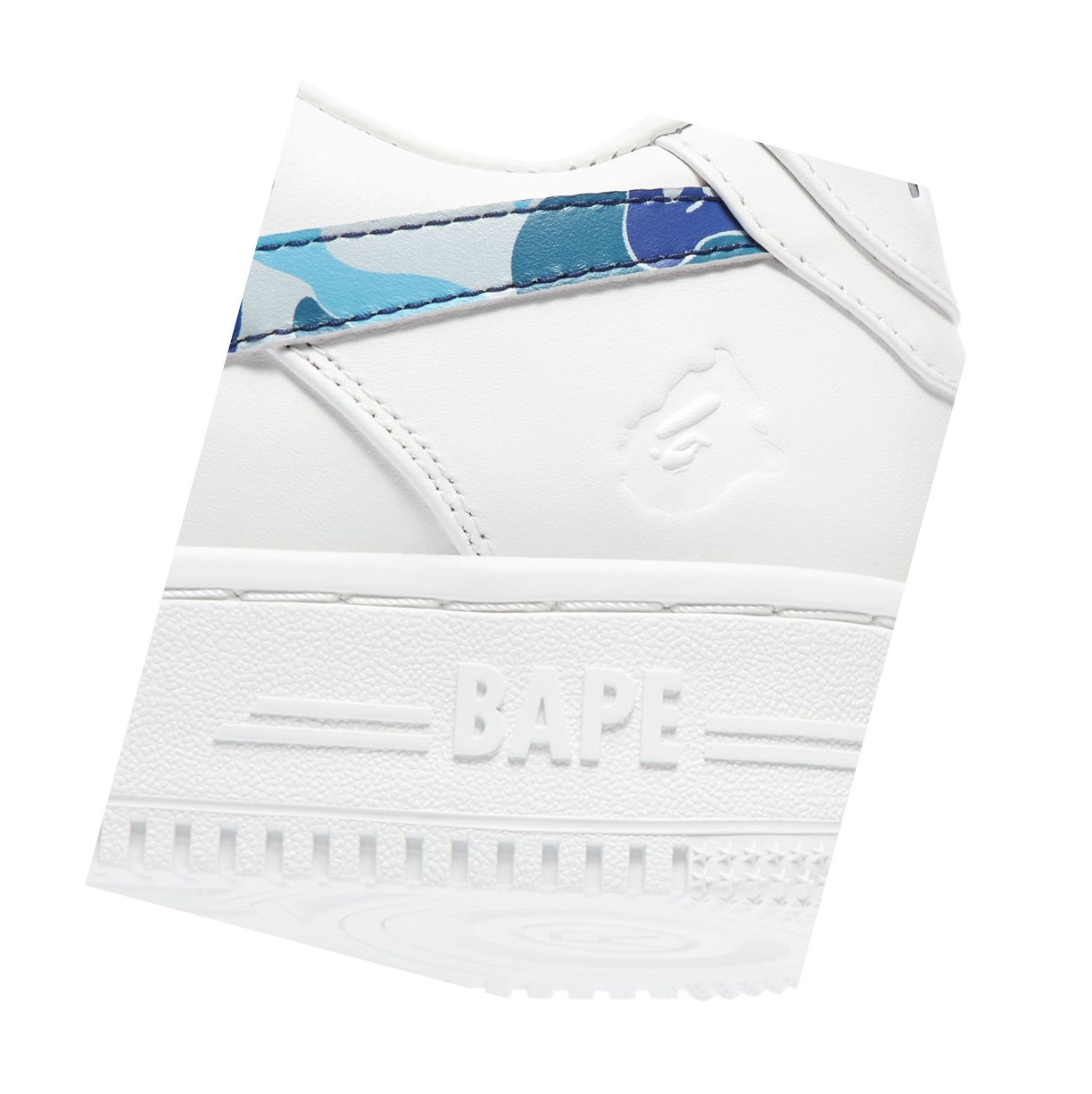 A BATHING APE Bape Sta™ White / Abc Camo Low Sneakers Damen Blau | 21795YGUM