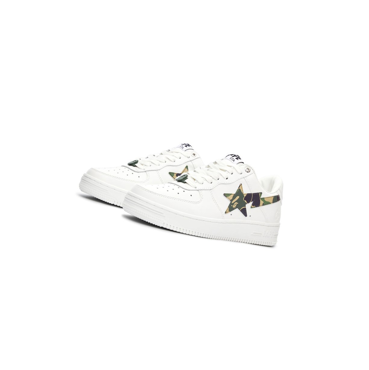 A BATHING APE Bape Sta™ White / Abc Camo Low Sneakers Herren Grün | 27016ZKFH