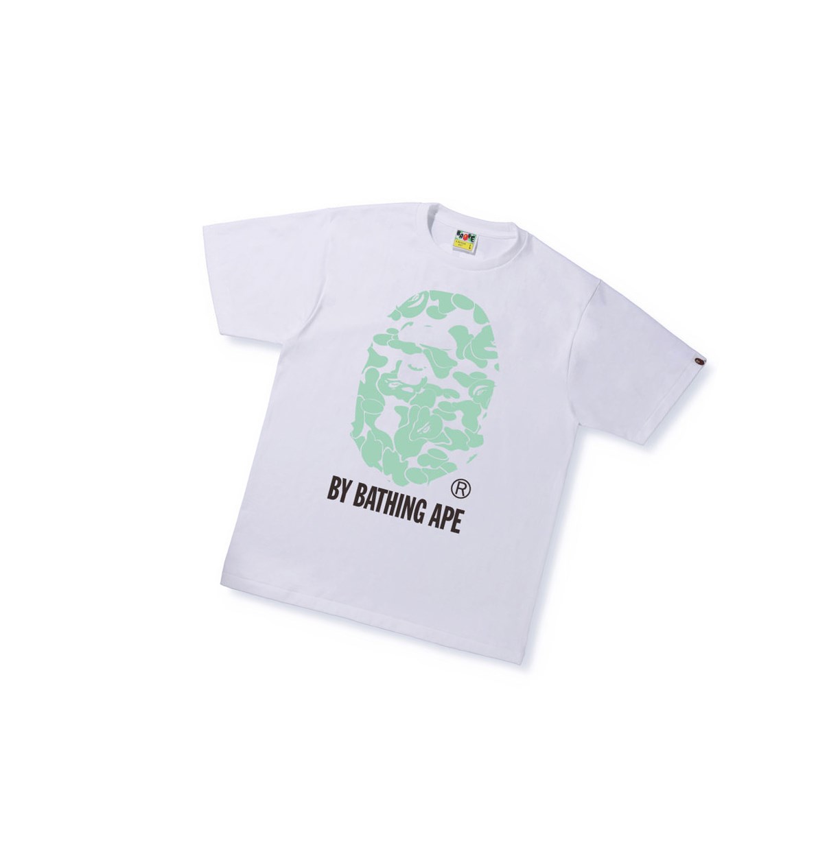 A BATHING APE Bape Text Code Camo By Bathing Ape Tee Kurzes Sleeve T-shirts Herren Weiß | 49021HTIA