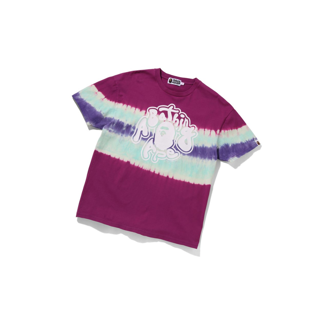 A BATHING APE Bape Tie-dye Oversized Tee Kurzes Sleeve T-shirts Damen Lila | 45813AZSF