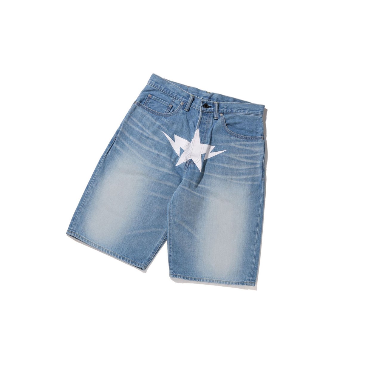 A BATHING APE Bape Twin Sta Denim Kurze Hose Herren Denim | 39148URVB