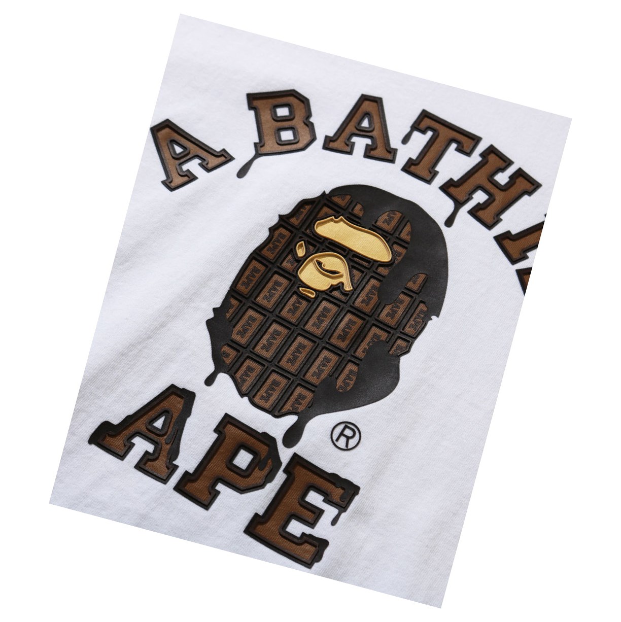 A BATHING APE Bape Valentine Chocolate Ape Head Tee Kurzes Sleeve T-shirts Damen Weiß | 57014PASN