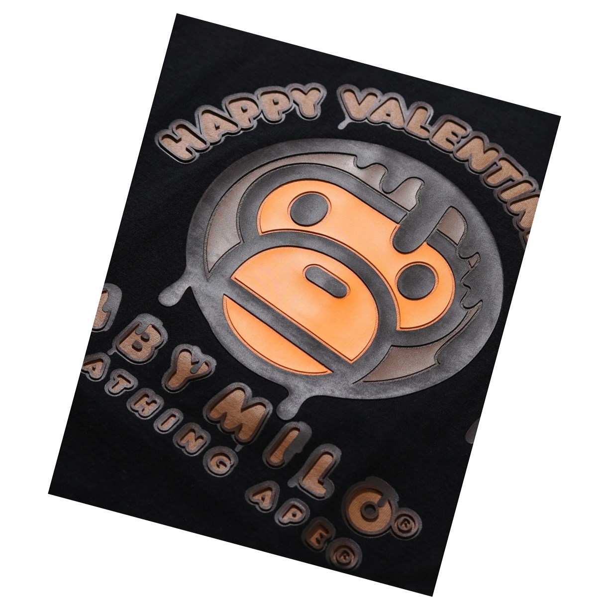 A BATHING APE Bape Valentine Chocolate Baby Tee Kurzes Sleeve T-shirts Damen Schwarz | 75942XKYE