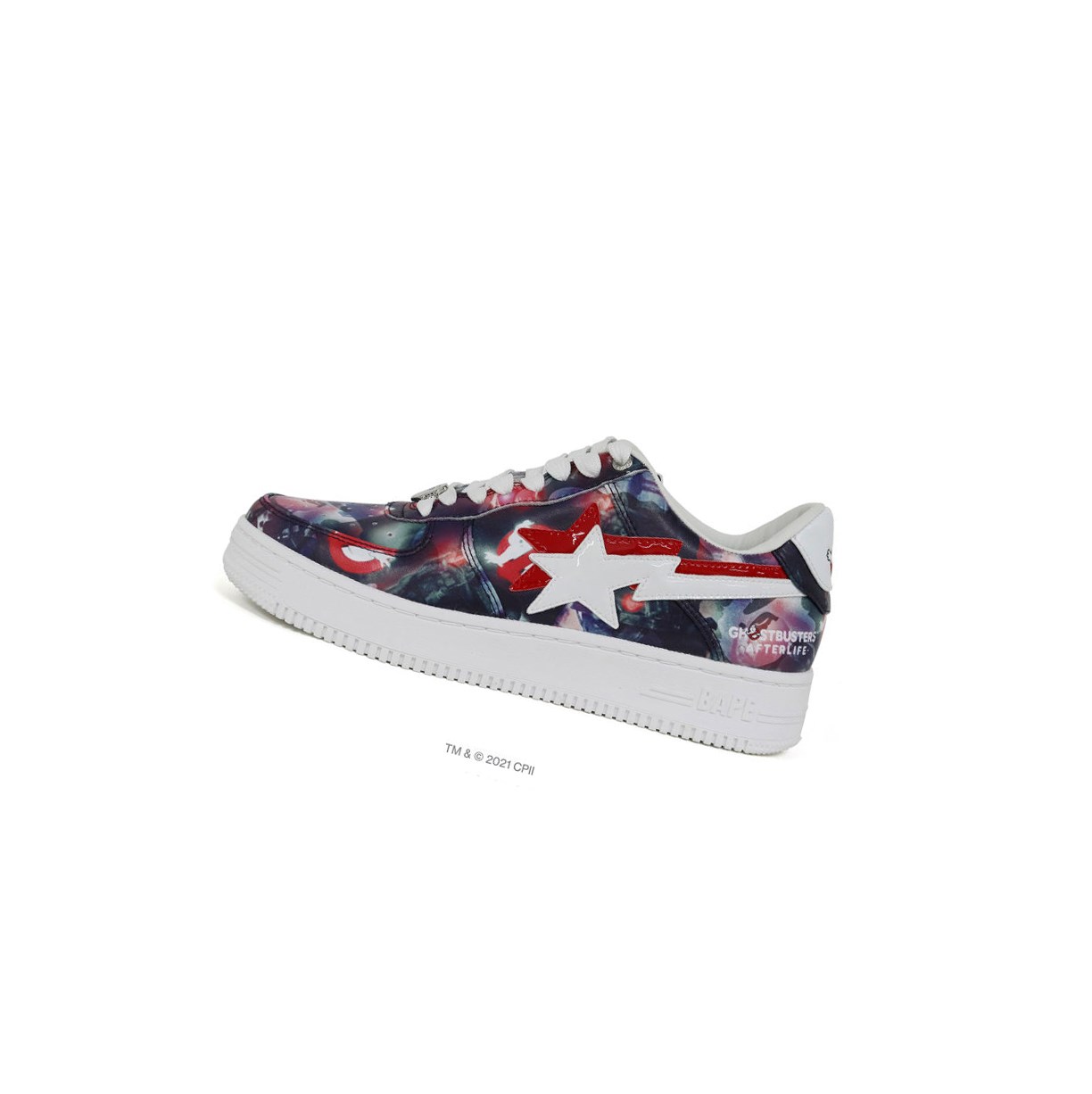 A BATHING APE Bape X Ghostbusters Camo Baby Milo Double Bape Sta™ Low Mid Sneakers Herren Lila | 16307IEMO