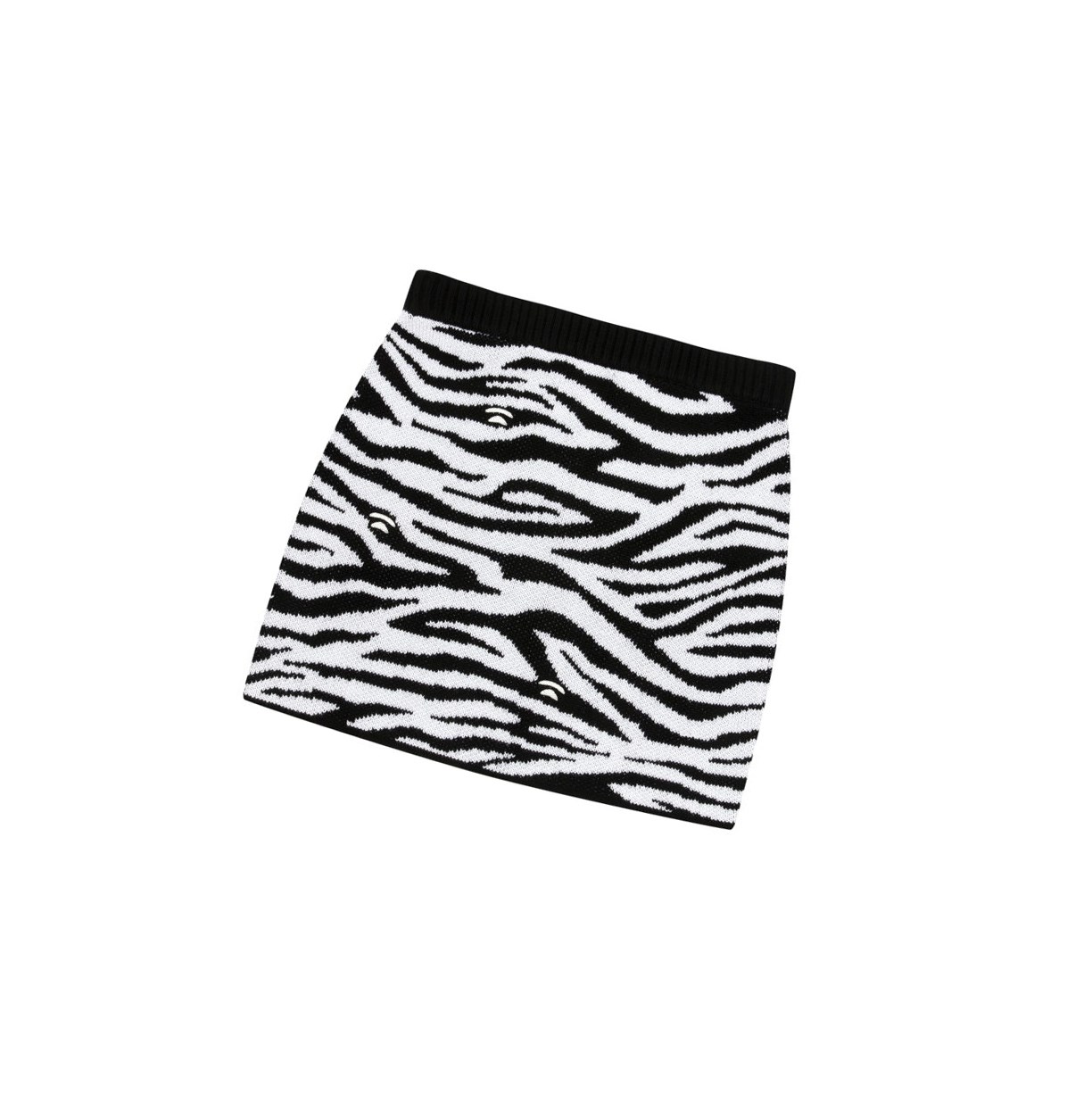 A BATHING APE Bape Zebra Pattern Knit Mini Röcke Damen Schwarz | 15862NMDR