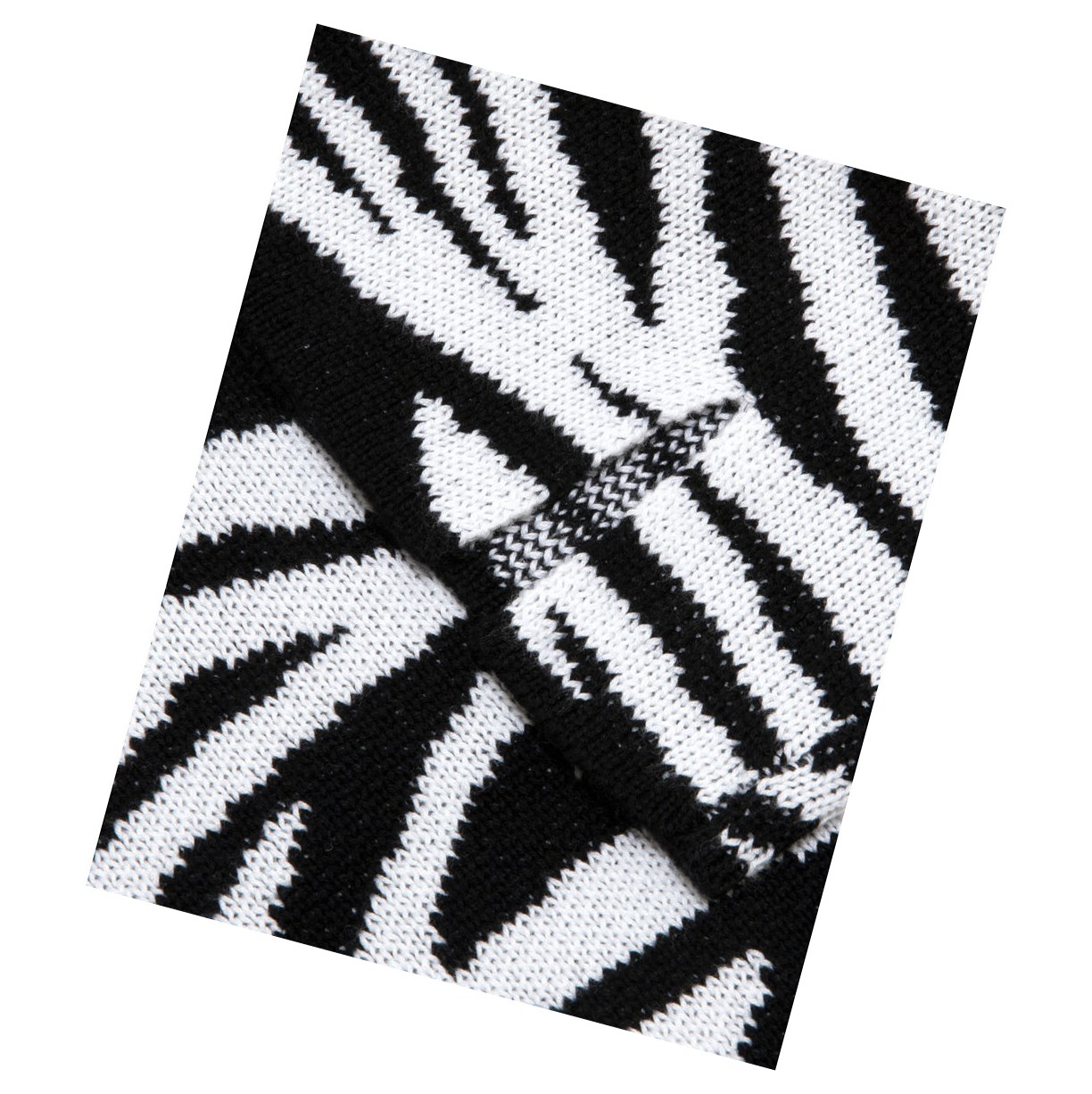 A BATHING APE Bape Zebra Pattern Knit Mini Röcke Damen Schwarz | 15862NMDR